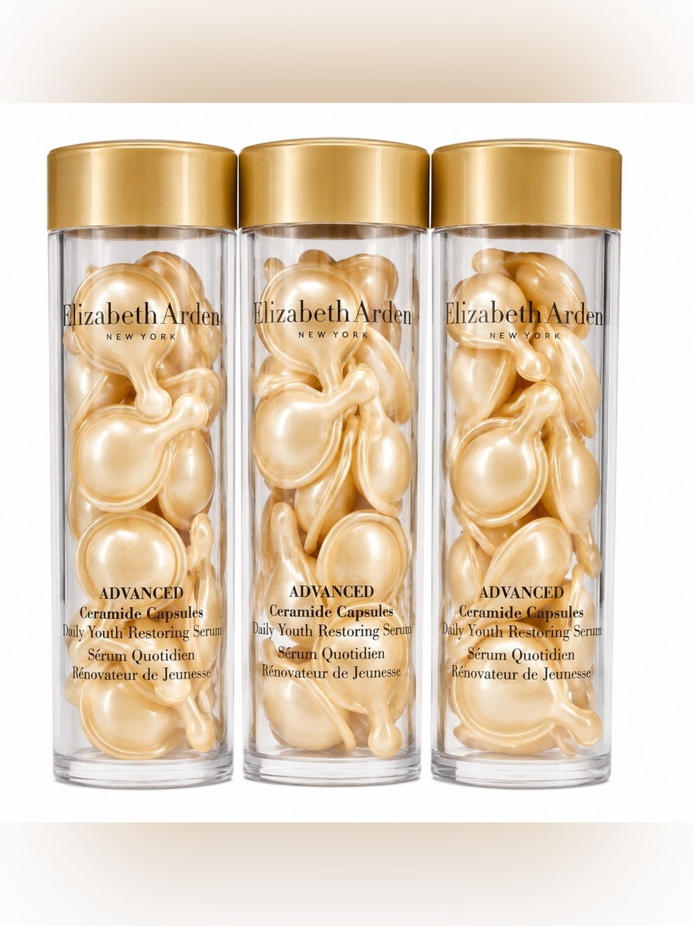 Elizabeth Arden Ceramide Daily Youth Restoring Serum 42 CAPSULES Lot For 3